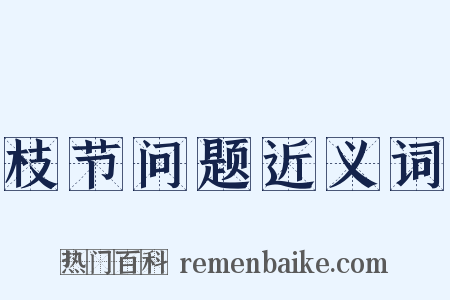 枝节问题近义词是什么意思的图片